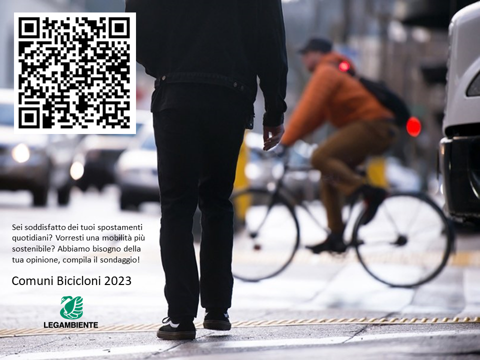 Mobilità. Sondaggio Legambiente "Comuni Bicicloni" 2023